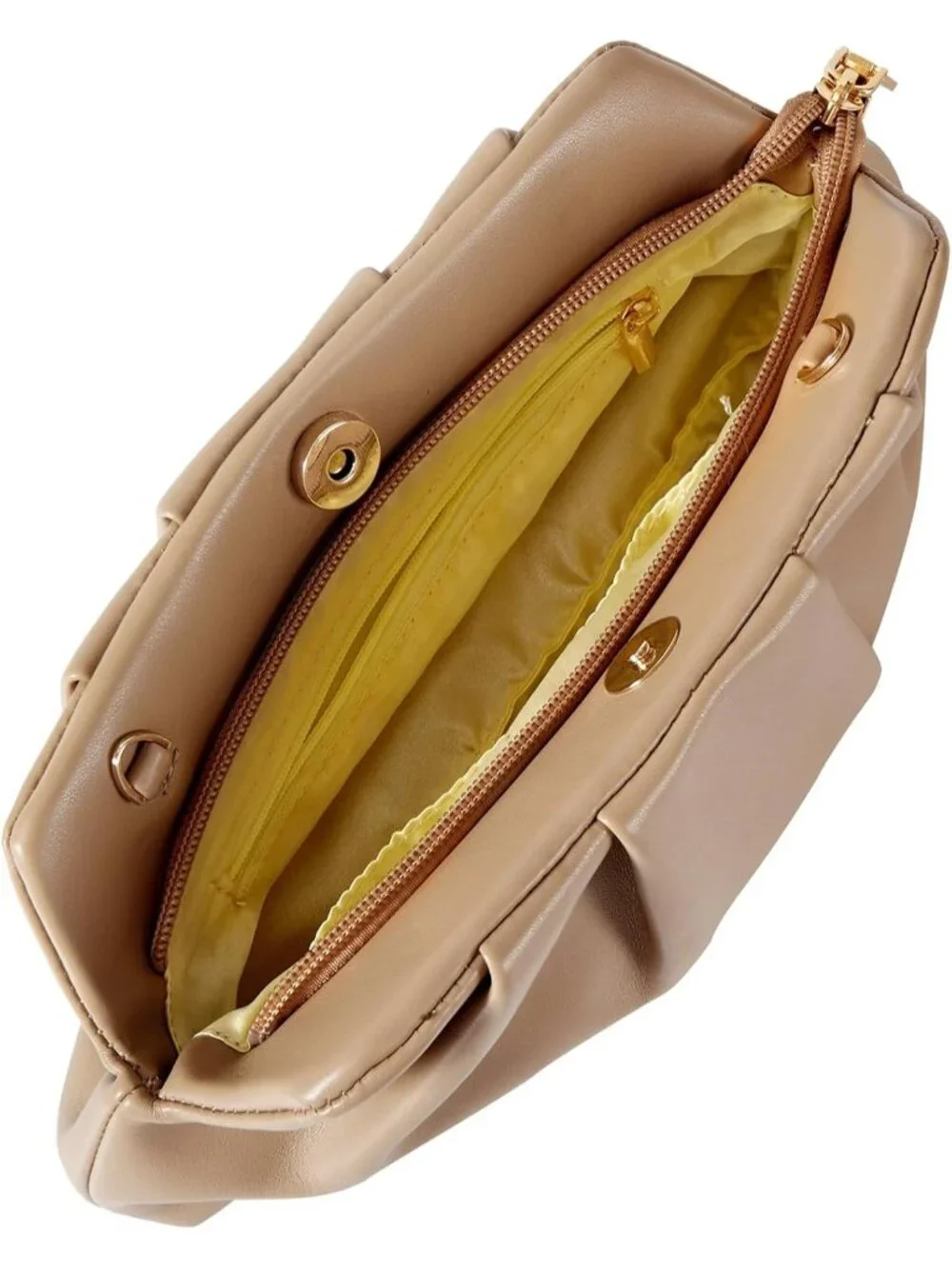 👜Women's Taupe Leather Ruched Clutch Purse Detachable Metal Chain Crossbody Bag